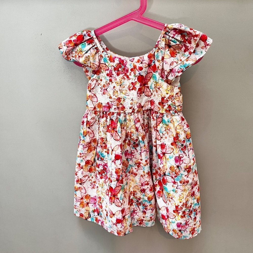 Pastourelle Toddler Girls Butterfly print Dress-‎ Size 2T